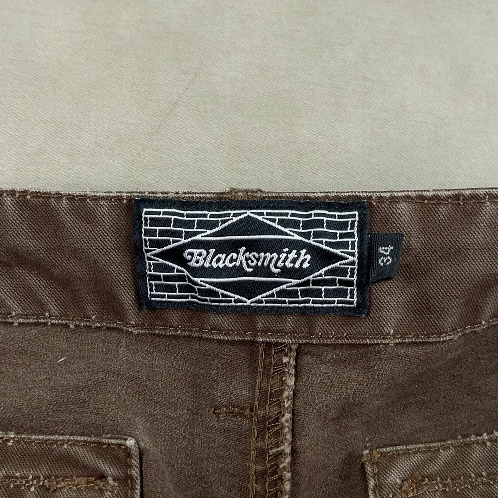 Blacksmith Sowing Field Pants Brown Mens 34 Work Utility Cotton Carpenter Chore